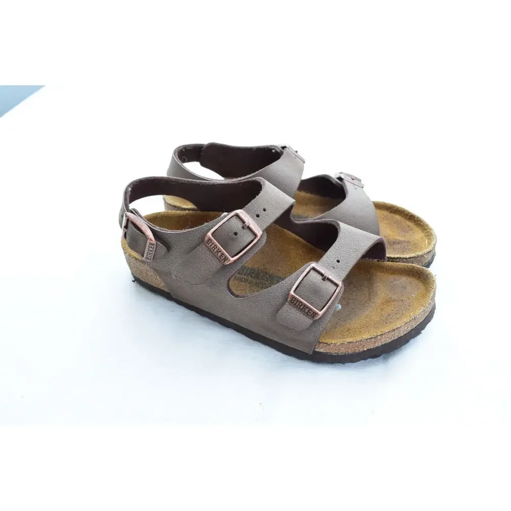 Birkenstock Kids Brown Three-Strap Sandals
